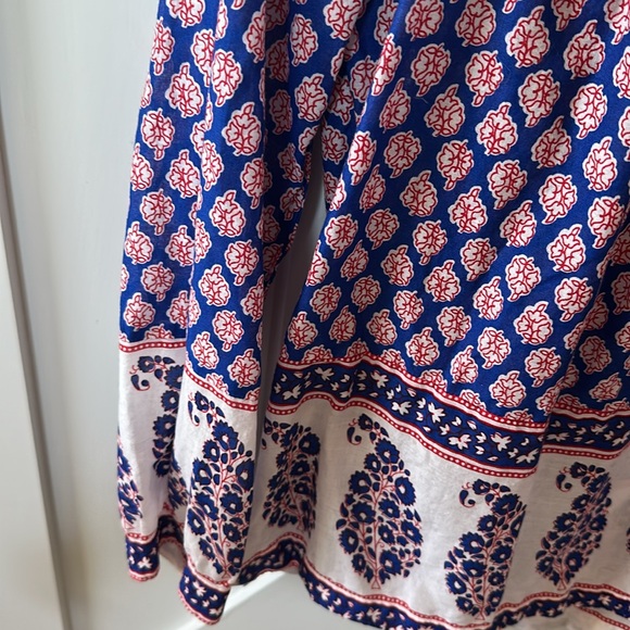 J. Crew Women's Blue and White Patterned Top - Picture 7 of 12
